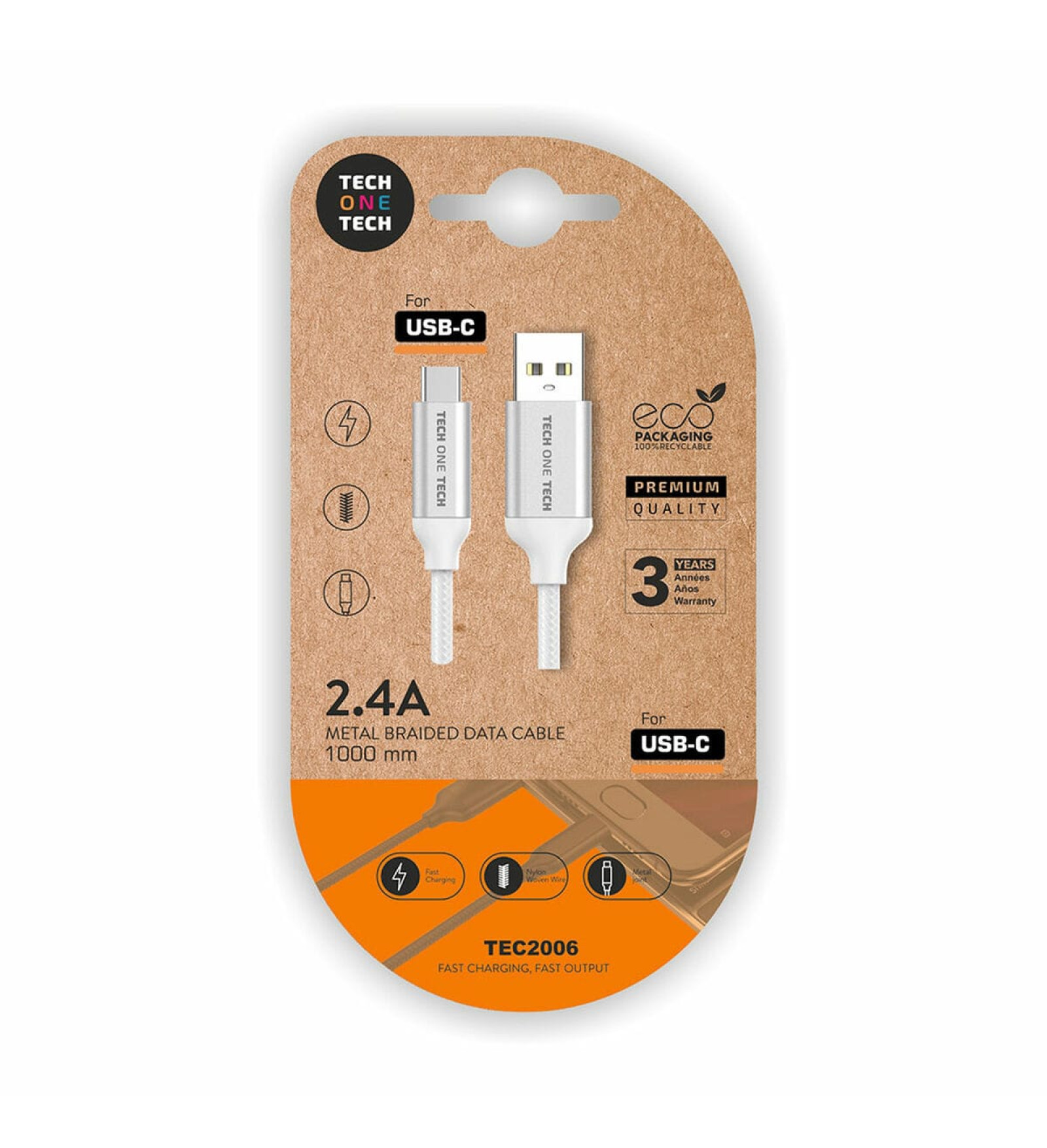 Tech One Tech USB-C Cable to USB Tech One Tech 1 m