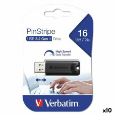 Verbatim Zīmuļasināmais Verbatim Pinstripe Melns 16 GB (10 gb.)