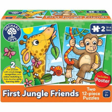 Orchard Puzle un domino komplekts Orchard First Jungle Friends (FR)