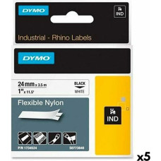 Dymo Ламинированная лента для фломастеров Dymo Rhino Чёрный Белый (5 штук)