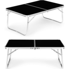 Tūristu galds, saliekams piknika galds, melna virsma, 60x40 cm