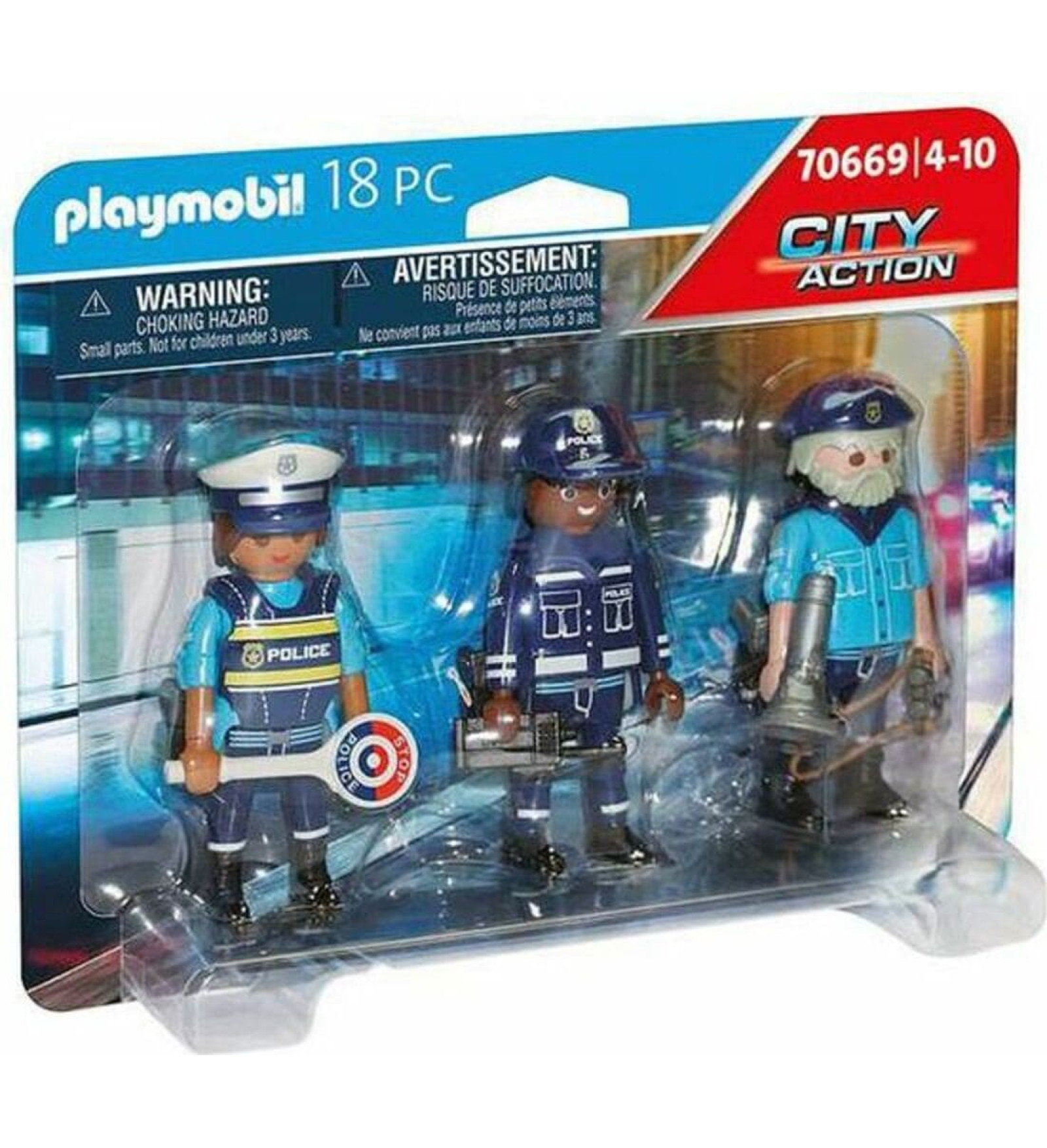 Playmobil Playset City Action Police Figures Set Playmobil 70669