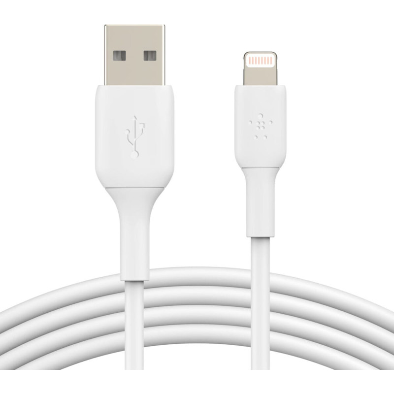 Belkin USB uz Lightning Kabelis Belkin CAA001BT1MWH Balts 1 m (1 gb.)