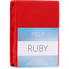 Prześcieradło RUBY kolor czerwony styl klasyczny materiał frotte 140-160x200 AmeliaHome