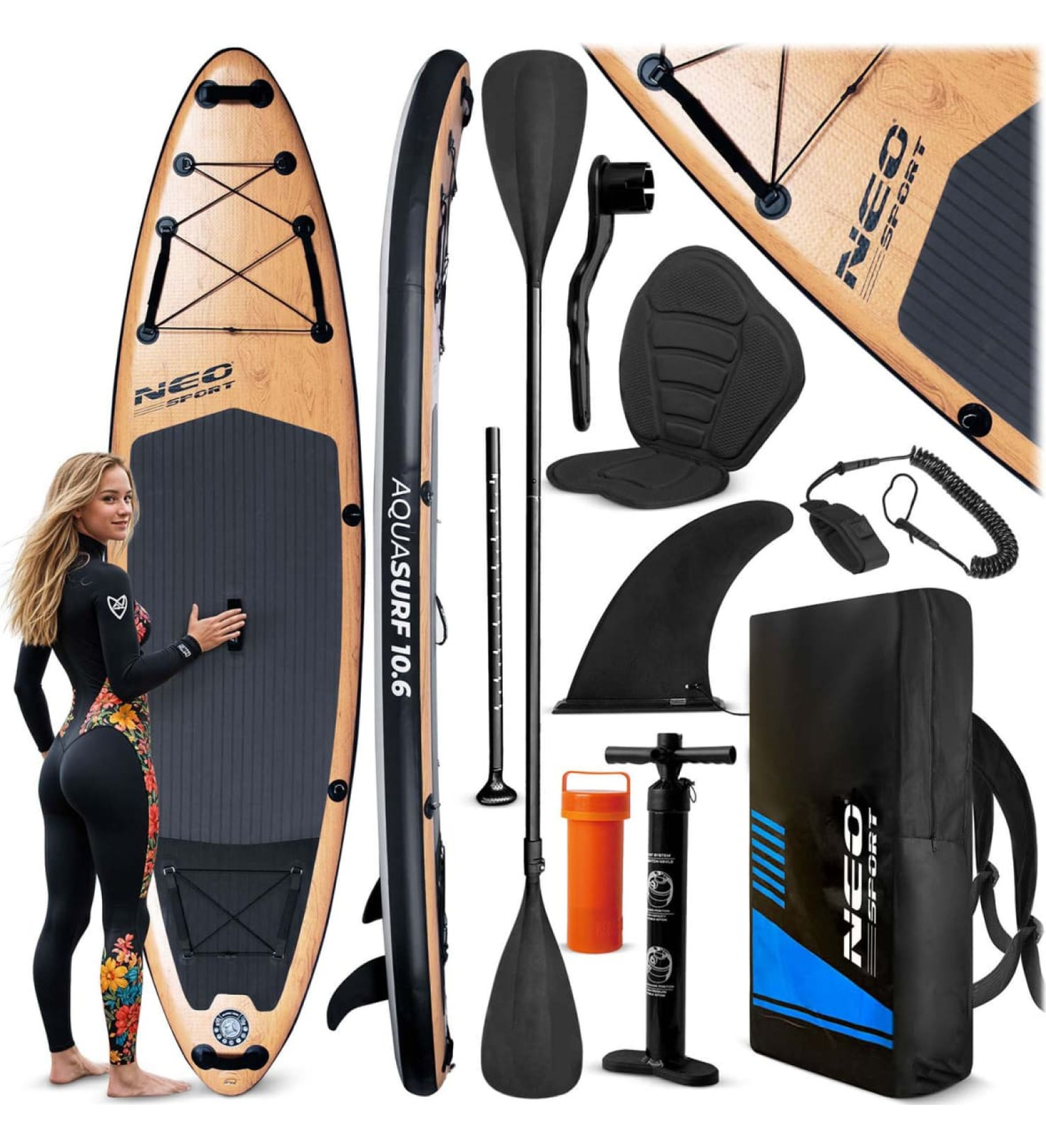 Neo-Sport SUP dēlis Aquasurf 320 x 84 x 15 cm 170202