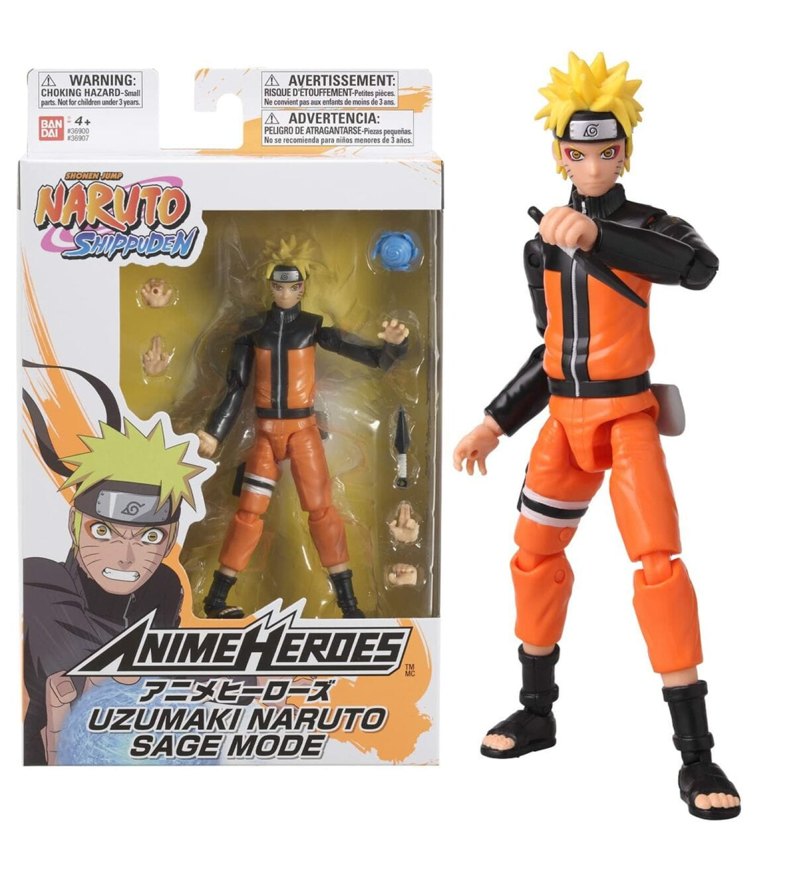 Naruto Съчленена Фигура Naruto Anime Heroes - Uzumaki Naruto Sage Mode 17 cm