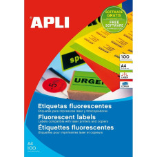 Apli Этикетки для принтера Apli Fluor Оранжевый 100 Листья 64 x 33,9 mm