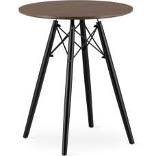Leobert TODI kafijas galdiņš, moderna skandināvu brūna apaļa virsma, 60 cm