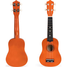 Bērnu koka ukuleles ģitāra ar 4 neilona stīgām