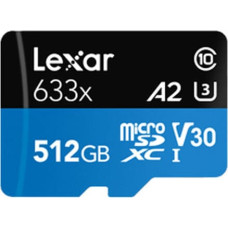 Lexar Mikro SD Atmiņas karte ar Adapteri Lexar 633x 512 GB