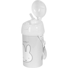 Miffy Pudele ar Vāciņu un Salmiņu Miffy Niebla Pelēks PVC 500 ml