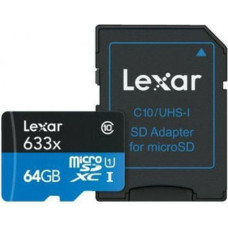 Lexar Micro SD karte Lexar HIGH-PERFORMANCE 633X 64 GB