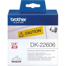 Brother Ламинированная лента для фломастеров Brother DK-22606 Чёрный/Жёлтый 62 mm x 15,24 m