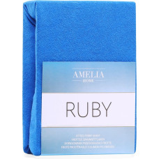 Prześcieradło RUBY kolor niebieski styl klasyczny materiał frotte 180-200x200 AmeliaHome