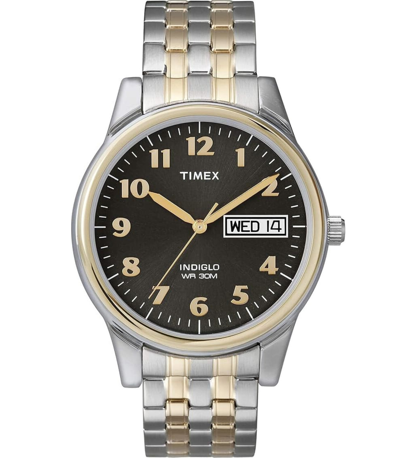 Timex VĪRIEŠU PUKSTENIS Čārlzs divu toņu T26481 + BOX (zt154a)