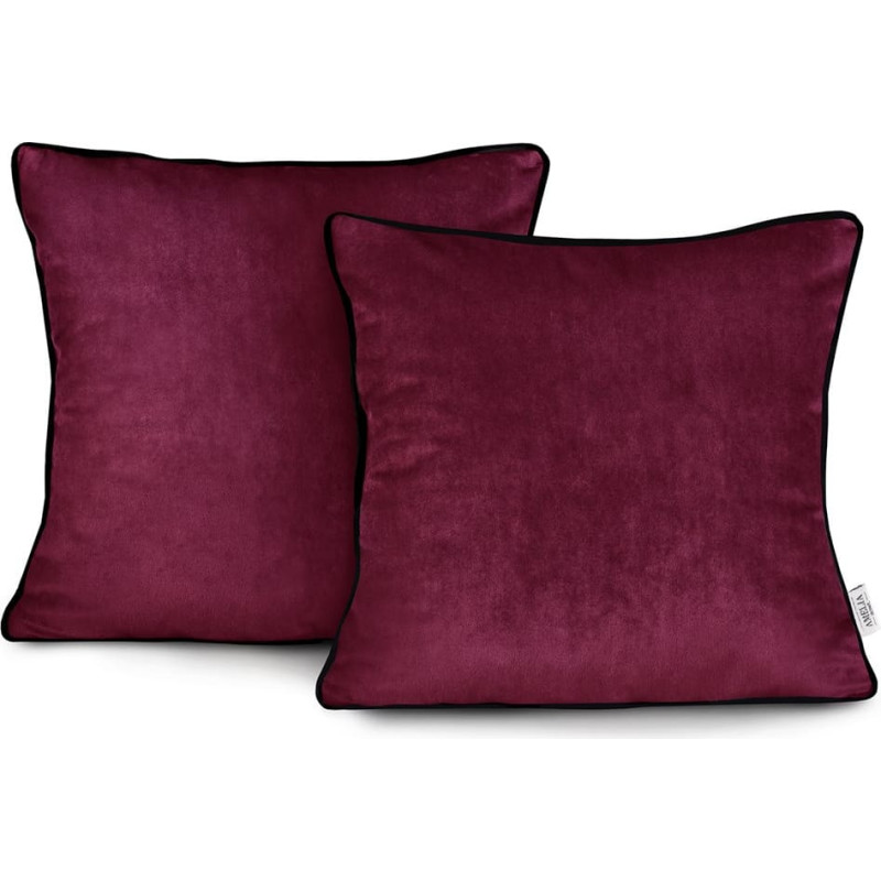 Poszewka dekoracyjna VELVET kolor czerwony styl glamour velvet 45x45 ameliahome