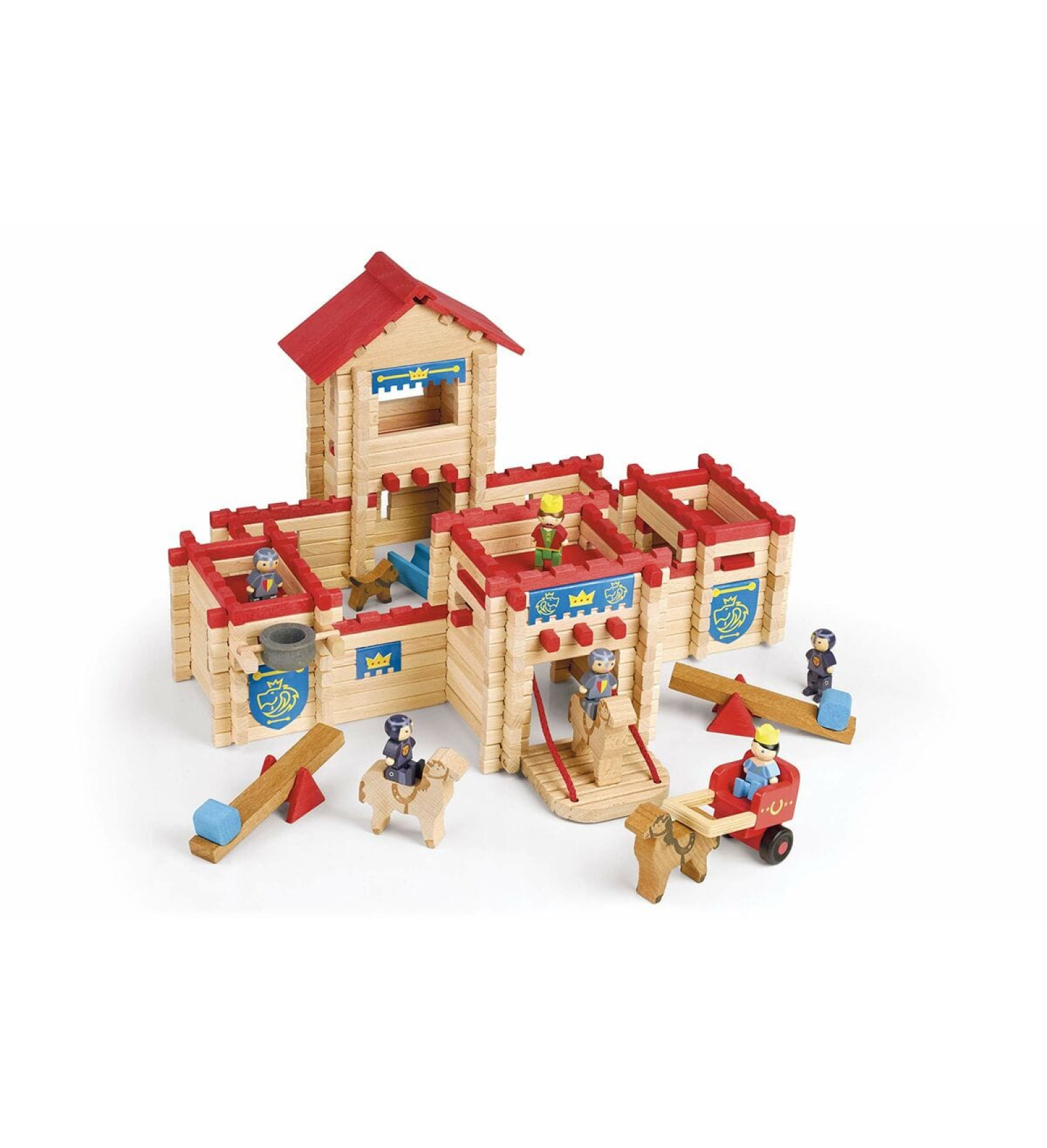 Jeujura Rotaļu figūras Jeujura The Wooden Castle Fort Playset 300 Daudzums