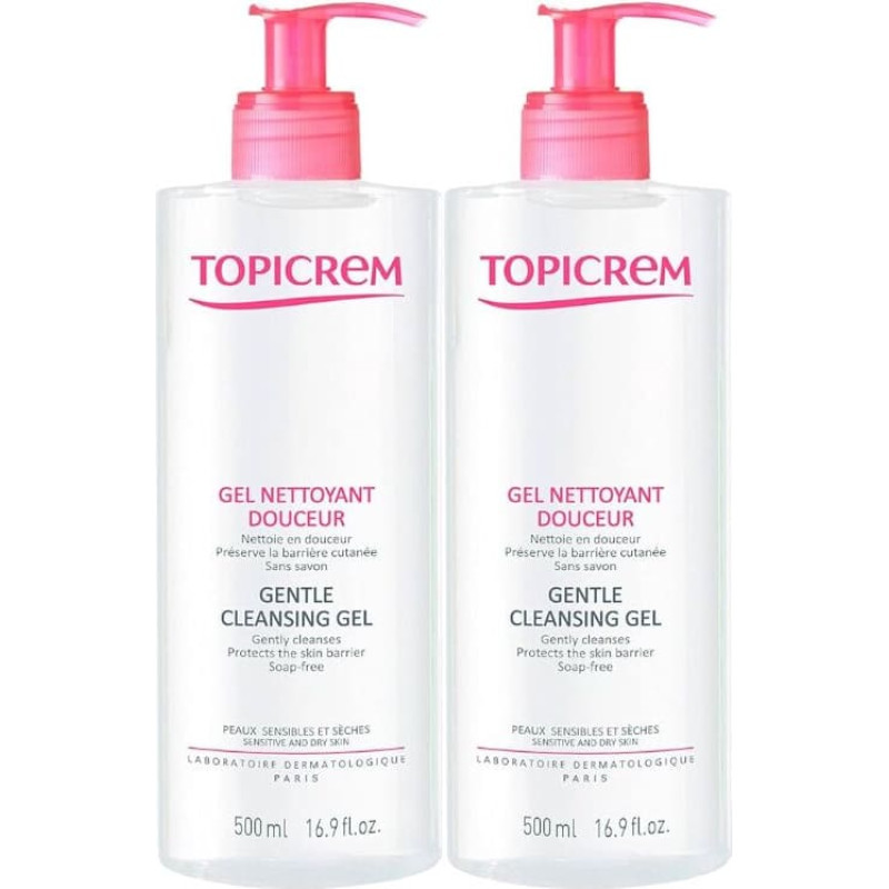 Topicrem Attīrošs gels Topicrem Dúo 2 x 500 ml 2 gb.