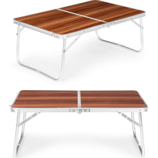 Tūristu galds, salokāms piknika galds, brūna virsma, 60x40 cm