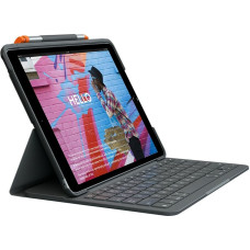 Logitech Bluetooth-клавиатура Logitech Slim Folio Чёрный Серый Графитовый немецкий QWERTZ