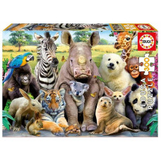 Educa Puzle un domino komplekts Educa Animals (300 pcs)