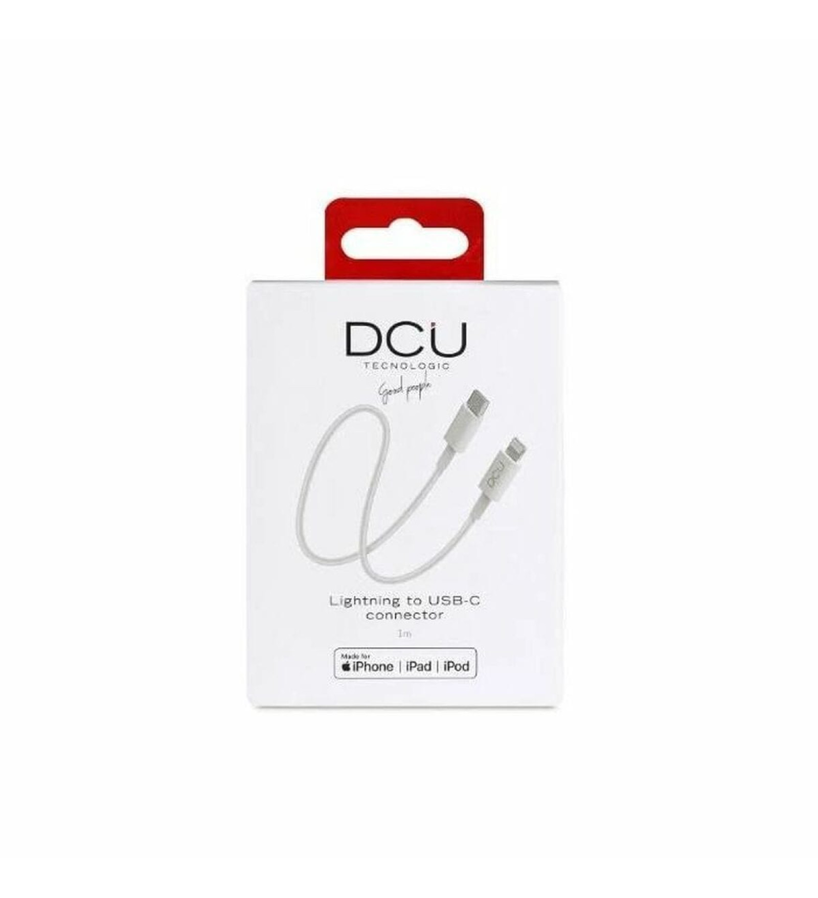 Dcu Tecnologic USB-C uz Lightning Kabelis iPhone DCU 1 Balts 1 m