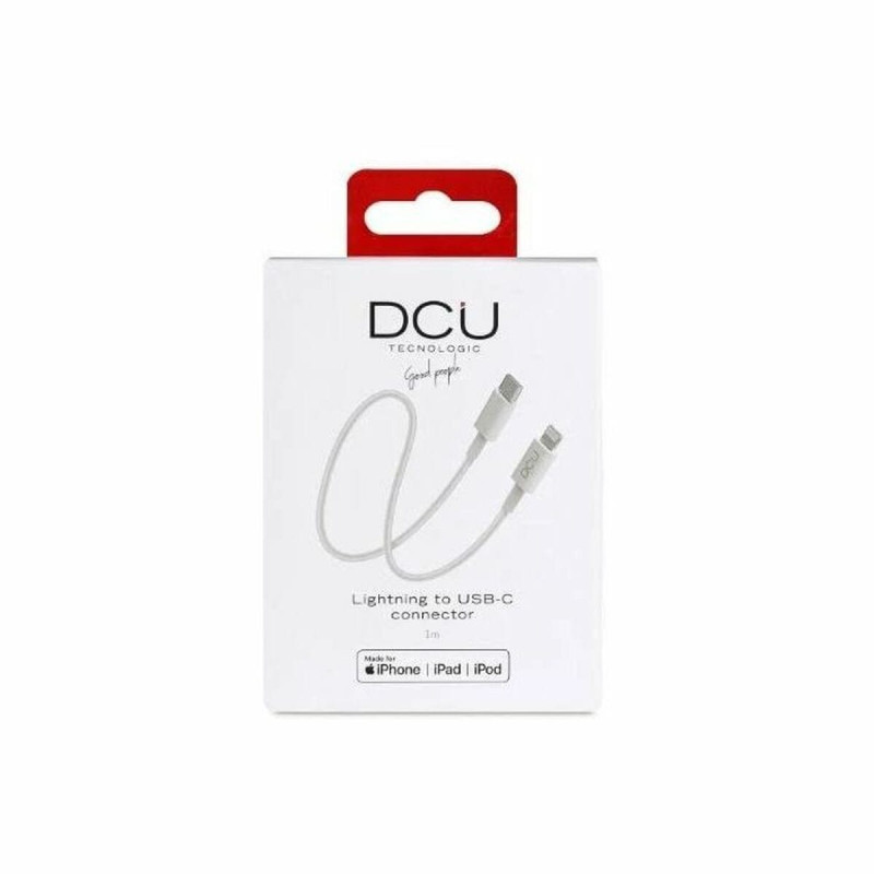 Dcu Tecnologic USB-C uz Lightning Kabelis iPhone DCU 1 Balts 1 m