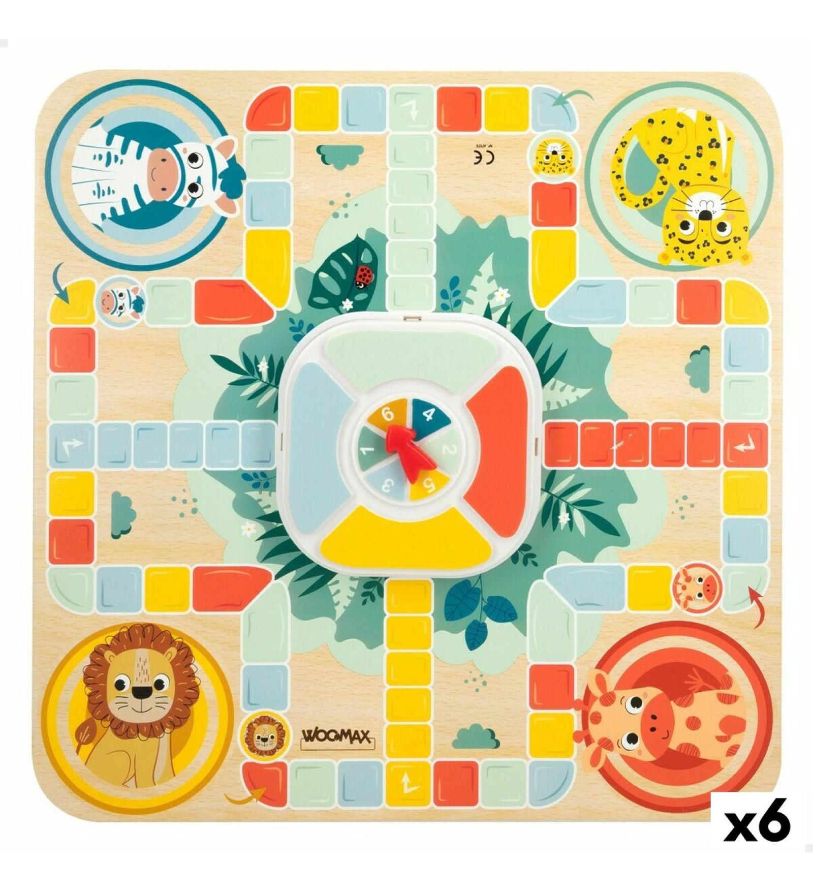 Woomax Parchis un Oca dēlis Woomax Zookabee 30 x 3 x 30 cm Bērnu dzīvnieki (6 gb.)