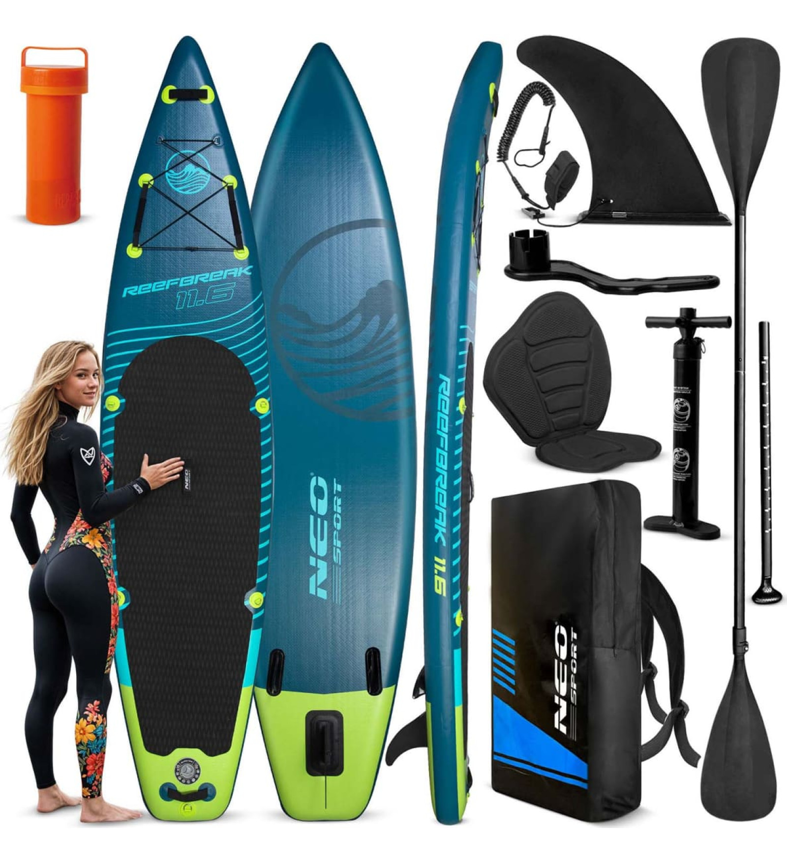 Neo-Sport SUP dēlis Reefbreak 350 x 81 x 15 cm 170300