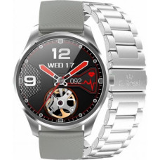 G. Rossi SMARTWATCH MEN SW012-3 sudraba/pelēka + papildu ROKASSPĒCE (sg007c)