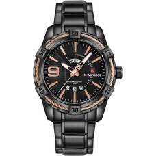 Naviforce WATCH MEN — NF9117 (zn059c) — melns/rožzelts + kaste